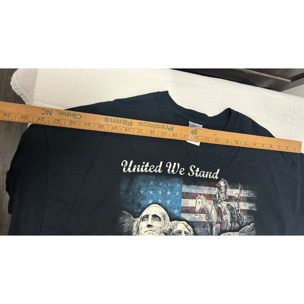 Gildan Men's Ultra Cotton United We Stand Cherokee T-Shirt 2XL Black - Picture 3 of 10